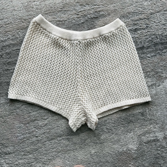 Aerie Knit Crochet Boho High Waist Shorts | XL - Picture 2 of 6